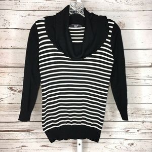 Forever  21 Juniors Striped Cowl Neck Sweater M